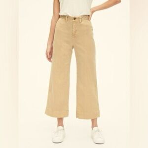 💛GAP Tan High-Rise Wide-Leg Cropped Jeans NWOT, 
Size 2/26 Petite